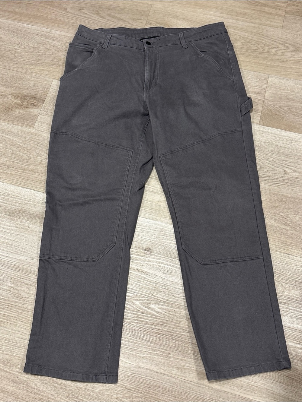 Caterpillar Pants Mens 38x30 Gray CAT Double Knee Pockets Carpenter Work